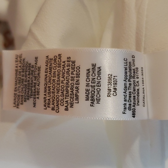 Dress the Population Catalina Crepe White Cocktail Fit and Flare Dress Xlarge - Picture 11 of 11